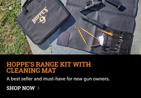 Hoppe's Range Kit tools laying on Cleaning Mat