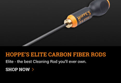 Hoppe's Elite Carbon Fiber Rod on dark background