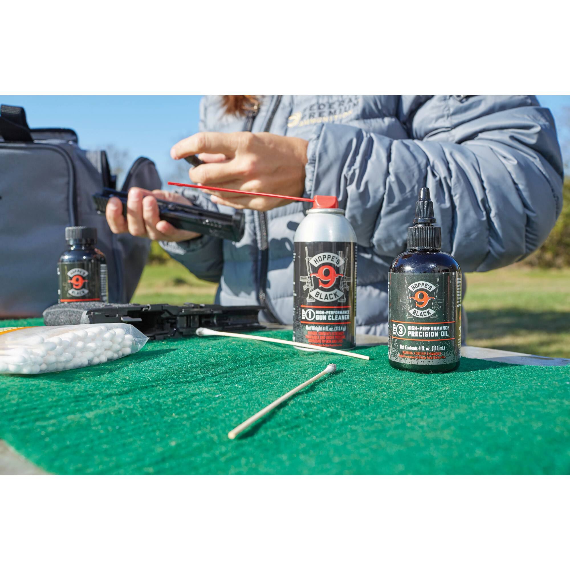 100-Pack .40/10mm Gun Cleaning Swabs - Caliber Specific Cleaning Swabs With Bamboo Handles